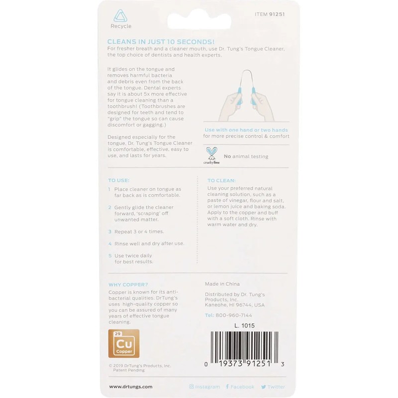 Dr Tung's Tongue Cleaner - Copper