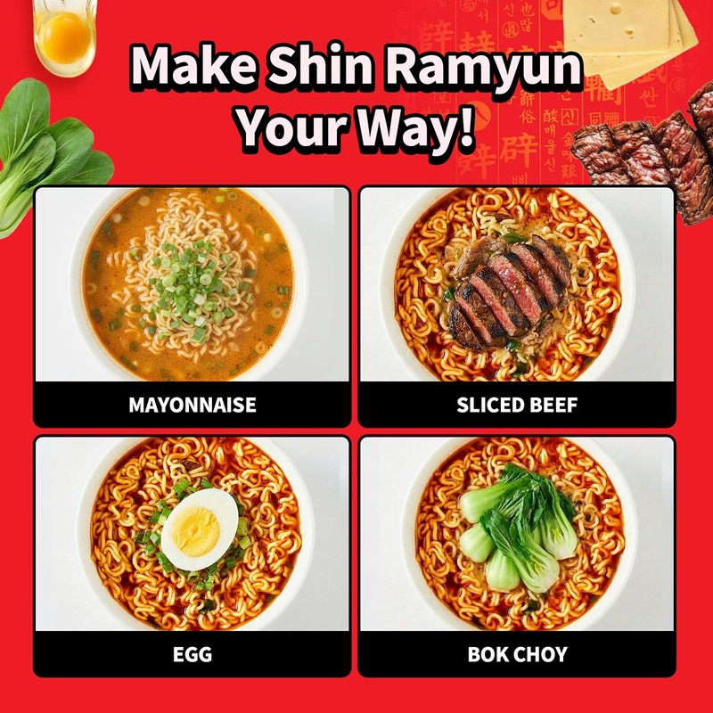 Nongshim Shin Ramyun Cup of Noodles, Spicy Signature Korean Instant