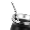Topyond Stainless Steel Yerba Gourd Tea Cup Set - Black