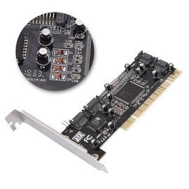 PCI SATA RAID Control Card with 4 Internal SATA Port, 1.5Gb / s Rate, Support 98SE / Me / 2000 / XP/NT 4.0/64-bit/Vista, Linux & Netware OS