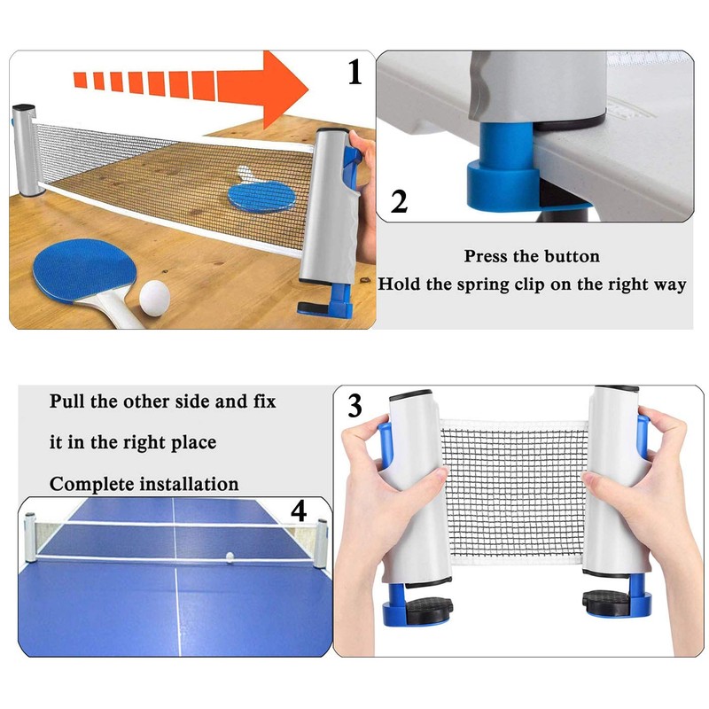 YOUYIKE Extendable Table Tennis Net, 190 cm (Max) Table Tennis