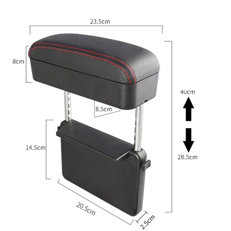 AOWIS Car Console Armrest Box Arm Rest Height Adjustable Comfort