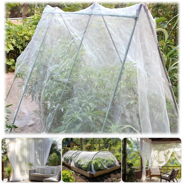 2PCS Mosquito Netting for Patio,10 x 16.5 Ft Garden Mesh