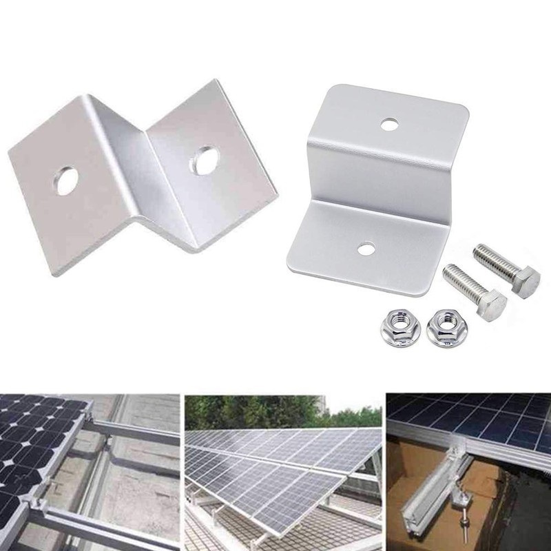 4Pcs Solar Panel Mount Mounting Z Bracket Set Kits Aluminums