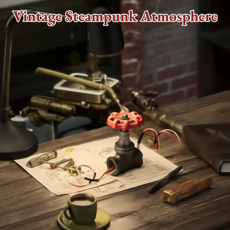 AUNMAS Retro Steampunk Light Switch, G1/2 Inch Water Pipe Valve
