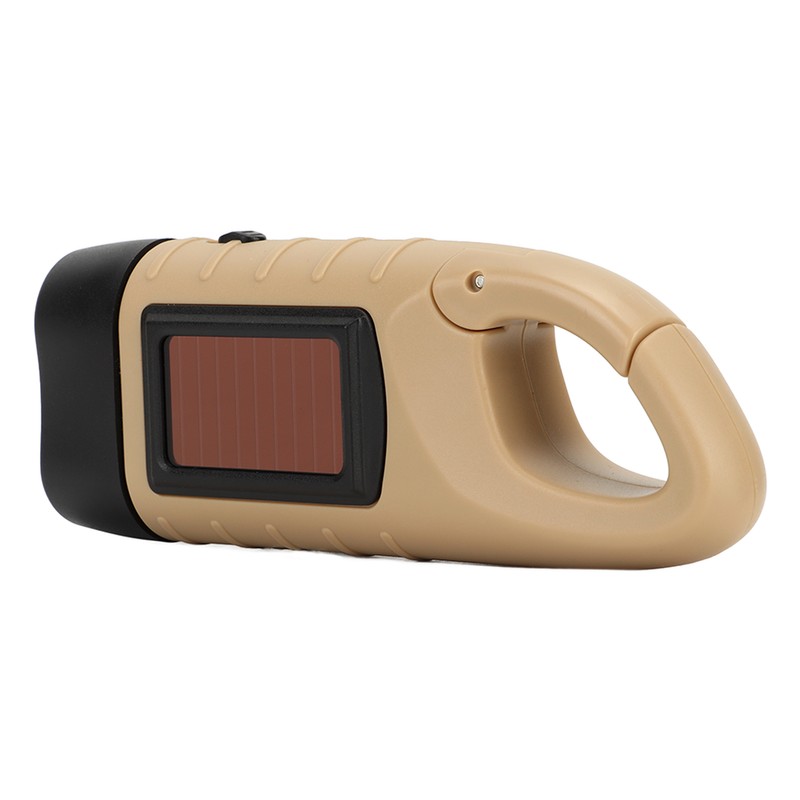 Hand Crank Solar Powered Flashlight Emergency Rechargeable LED Flashlight Self