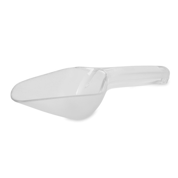Rubbermaid Commercial Products Plastic Utility Ice Scooper, 6-ounce, Clear, Dishwasher Safe Kitchen Scoop for Weddings/Bar/Ice Bucket/Kitchen/Popcorn