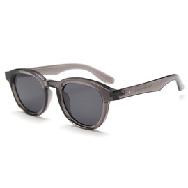 kachawoo Polarised Sunglasses Men Women Square Sunglasses Retro Glasses TR90 Frame Glasses, gray