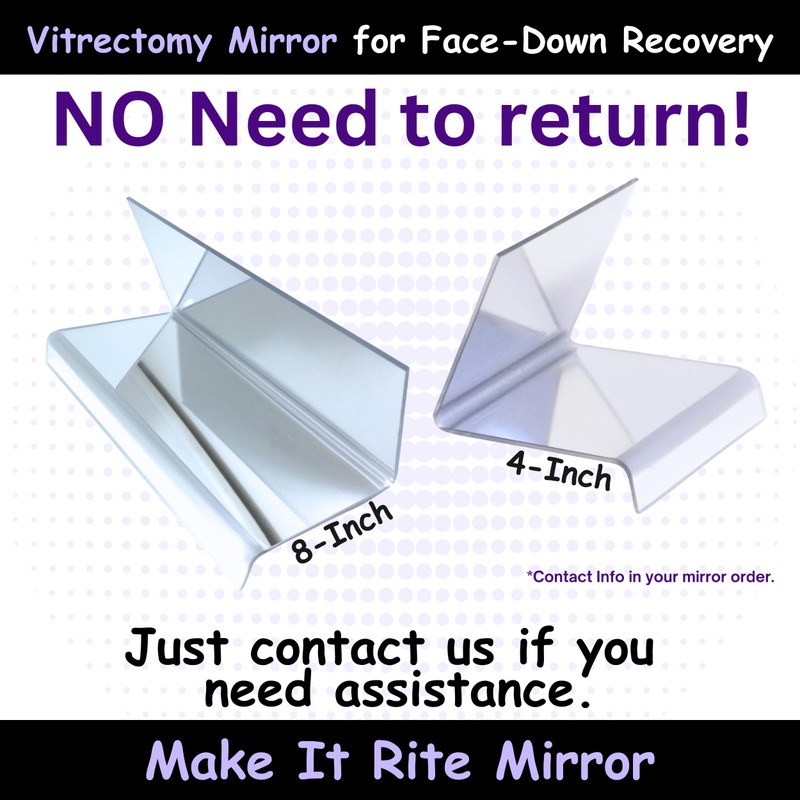 8" Wide 2-Way Make It Rite Mirror for Face Down