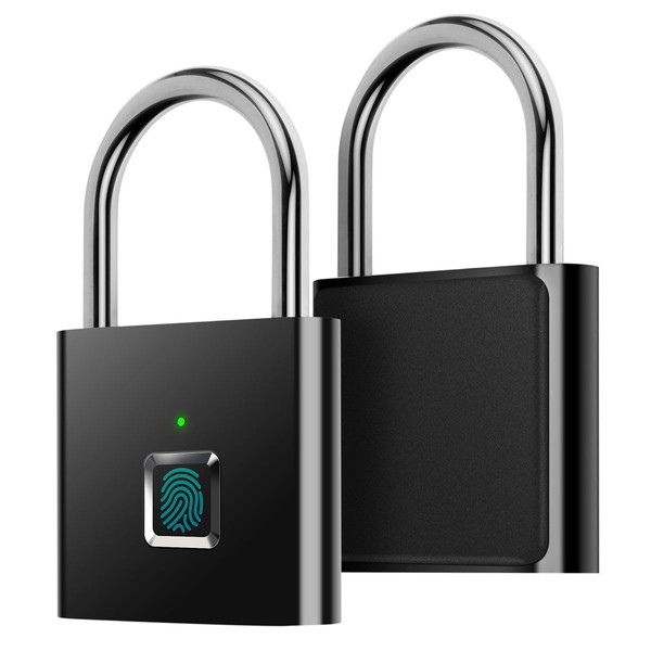 Fingerprint Padlock,AICase Ultra Light One Touch Open Fingerprint Lock with