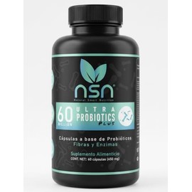 NSN  60 Billones de Probióticos Liofilizados  Formulado por la Dra. Friné Velázquez  Ultra Probiotics PLUS  11 Tipos de Probióticos y 5 Tipos de
