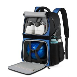 LOINTET Bowling Ball Bag, Single Bowling Ball Backpack with Shoe Bag Up to Size 16, Padded Ball Holder Bowling Bag, Bowling Accessories Gifts for Bowling Lovers/Player, Blue