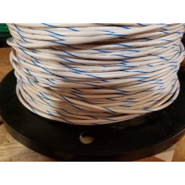 ACDC 16 GAUGE WIRE WHITE W/ BLUE 500 FT PRIMARY AWG STRANDED COPPER POWER REMOTE