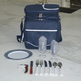 Picnic at Ascot Original Insulated Picnic Basket/Cooler Equipped with Service for 2- Designed, Assembled & Quality Approved in the USA