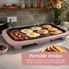 COOK WITH COLOR Electric Griddle 1200W, Nonstick Surface for Pancakes,