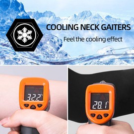 ROCKBROS Cooling Neck Gaiter Face Mask Fishing Scarf Face Cover for Men Women (black)