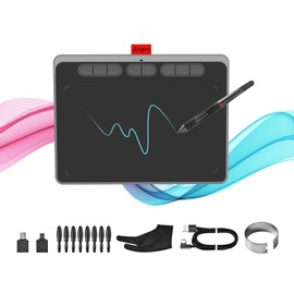 Graphics Drawing Tablet, Acepen 9x6 inch Drawing Tablet with Battery-Free Stylus, 8192 Pen Pressure, 8 Hot Keys, Digital Art Tablet for Drawing, Design, Teaching, Work with Mac, Computer, PC & Mobile