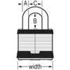 Master Lock, 5KA A383 Padlock Keyed Alike Laminated Steel (6