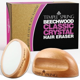 Crystal Hair Eraser - Magic Crystal Hair Remover Stone for Legs, Back and Body - Painless Exfoliating Hair Removal for Silky Smooth Skin - Beechwood (Classic)