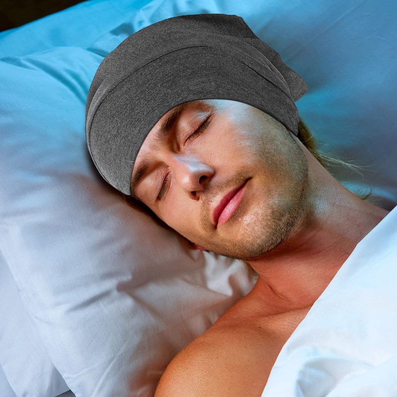 Geyoga 2 Pcs Silk Satin Bonnet for Sleeping Men Silk