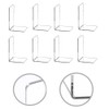 8 pcs Acrylic Bookends,Clear Acrylic Bookends for Shelves,Heavy Duty Book
