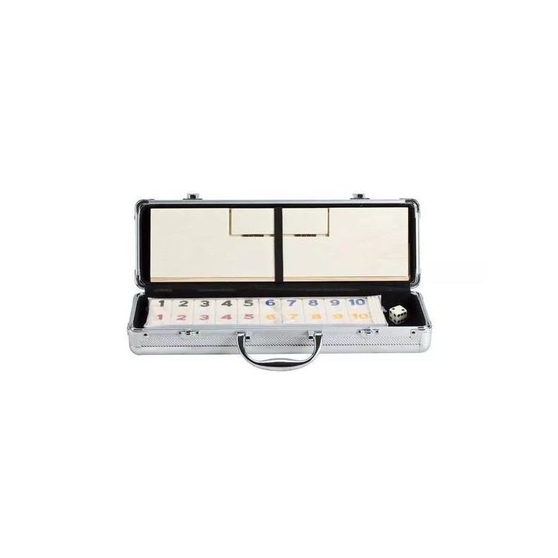 CHH Deluxe Rummy with Wooden Racks in Aluminum Case
