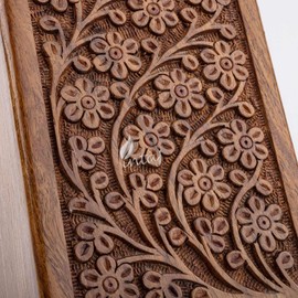 INTAJ Handmade Tree of Life Urns for Human Ashes, Adult Large Cremation Urns, Funeral Urns Engraved, Burial Urns - 185 lbs (L (9x6x5) 185 Cu/in, Tree of Life)