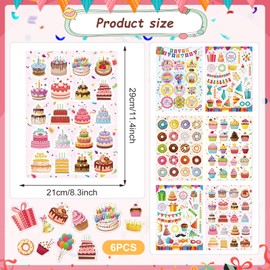 KERANEET Sticker Birthday Sticker Children's Happy Birthday Sticker Birthday Party Decoration Guest Book Birthday Sticker Photo Album