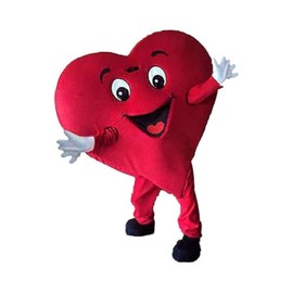 Gonglian Global Valentine's Day Love Red heart costume Valentine's Day Romantic pair of adult dress up costumes
