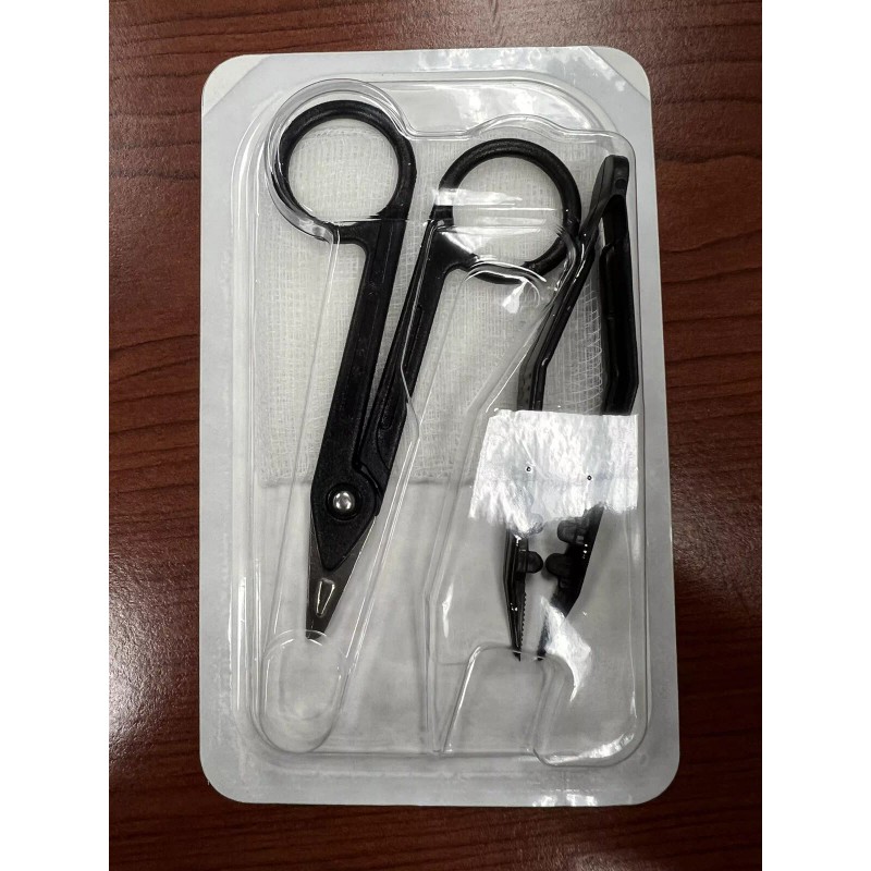 Dukal Suture Removal Kit, 1-Littauer Scissors, 1-Plastic Forceps, 1-Gauze Sponge