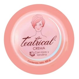 Teatrical Crema Suavizante con Lanolina y Rosas Tarro con 400g. Humectación Profunda.