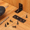 sourcing map 50 Set l Corner Bracket Corner Brace Metal