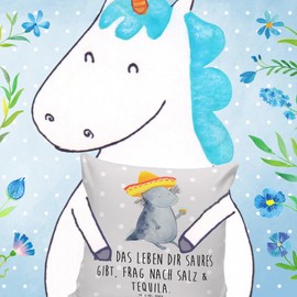 Mr. & Mrs. Panda Axolotl Tequila Sofa Cushion - Gift, Cushion Cover 40 x 40 cm, Sofa Cushion 40 x 40 cm, Newt, Lemon, Saying, Motivation, Decorative Cushion Sofa