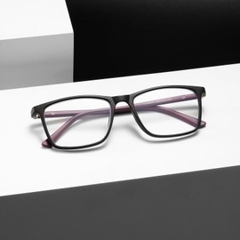 Baidoly reading glasses for men and women, spring hinge anti-blue light reading glasses, computer gaming reading glasses. (Black, 2.50, x)