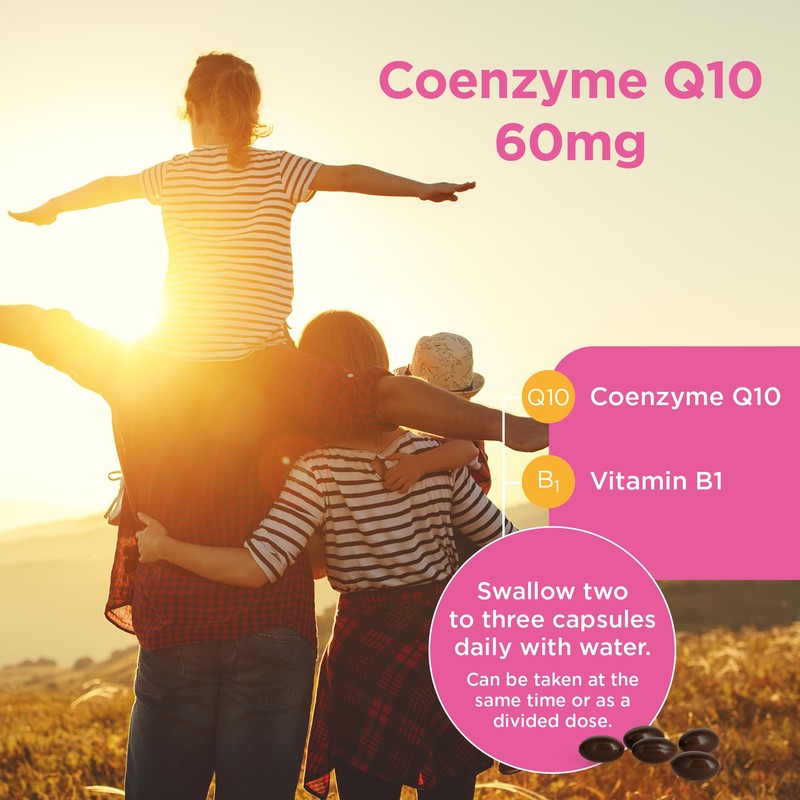 Healthspan Coenzyme Q10 60mg | 90 Capsules | Added Vitamin