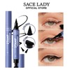 SACE LADY Black Stamp Eyeliner Makeup Waterproof Smudge-proof Double Head