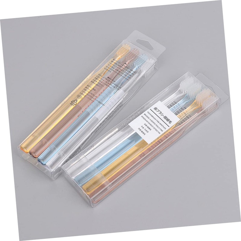 Baluue Ergonomic Soft Bristle Toothbrushes 2-box Set Crystal Appearance Travel