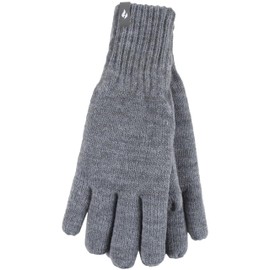 Heat Holders Men's Thermal Gloves, Light Grey, S/M