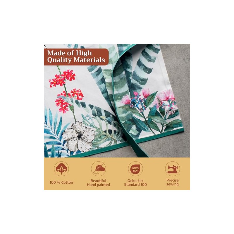 Maison d' Hermine Tropiques 100% Cotton Apron with an Adjustable