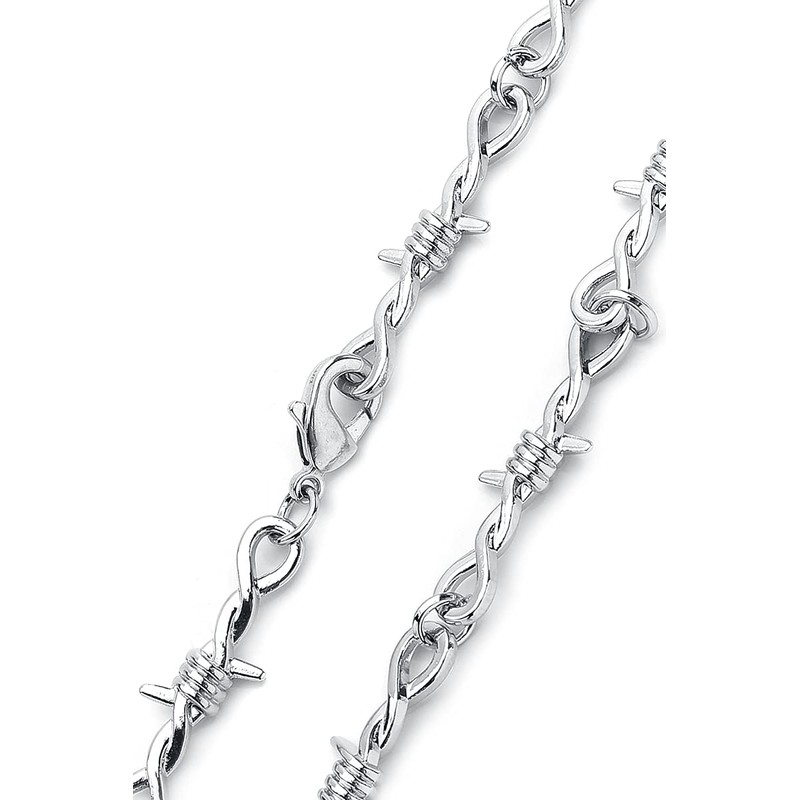 Urban Classics Barbed Wire Necklace Unisex Silver, Metal, No Gemstone