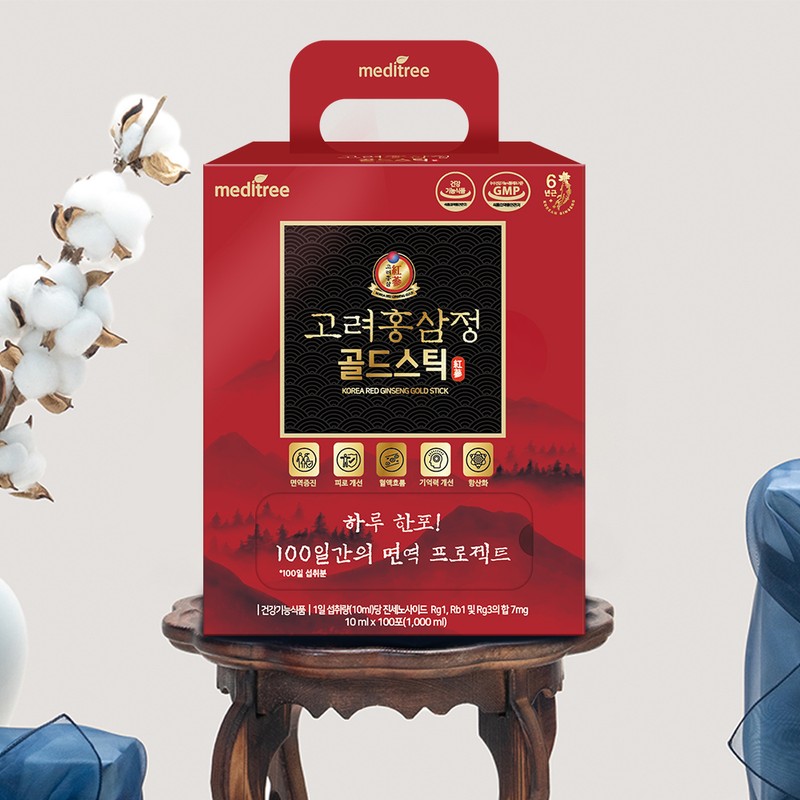 MEDITREE Korea Red Ginseng Gold Stick 100 Sticks (100-day supply)