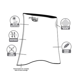 Fish Monkey FM40-GREYWTRCAM Performance Face Guard Grey Water Camo, One Size