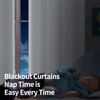BGment White Blackout Curtains 60 Inches Wide for Bedroom/Living Room,