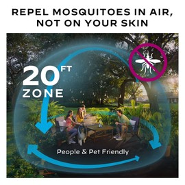 Thermacell Thermacell Patio Shield E55 Mosquito Repellent E-Series Rechargeable Repeller; 20' Mosquito Protection Zone; Includes 12-Hour Repellent Refill; No Spray, Flame or Scent; Bug Spray Alternative