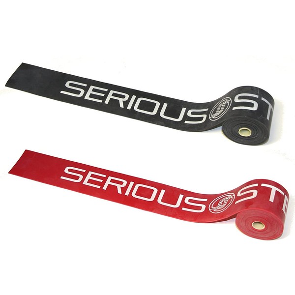 Serious Steel Mobility & Recovery (Floss) Bands |Compression Band | Tack & Flossing Band (7 feet L x 2 inch W) - Black & Red