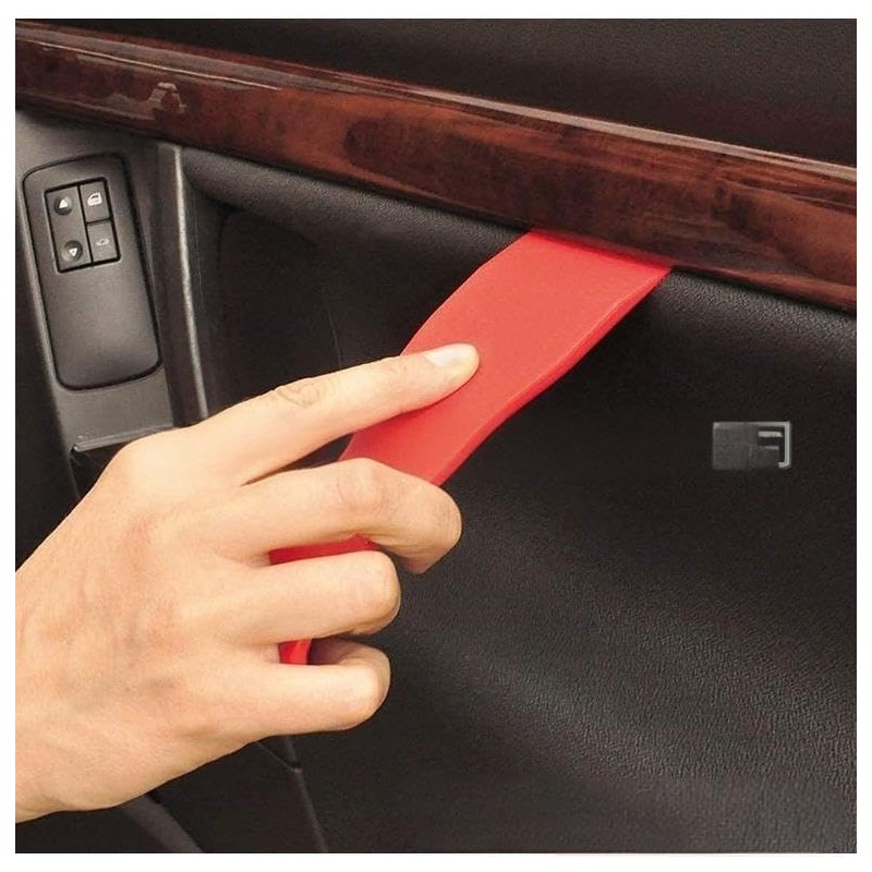 19Pcs Auto Trim Removal Tool Set, Red and Black, Professional