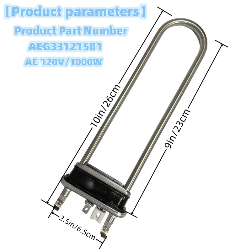 AEG33121501/AEG73309907 Washing Machine Heating Element Thermistor Assembly for LG AP4998472,PS3532212,AEG33121514,AEG33121526,AEG33121528,AH3532212,AE3532212,5301FR1158J,Replacement