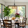 HMVPL Farmhouse Chandelier for Dining Room, 3-Light Boho Rattan Chandelier
