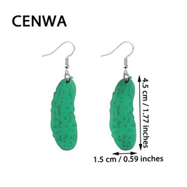 CENWA Pickle Funny Earrings for Pickle Lover Gift Pickle Drop Earrings (Pickle Earrings)