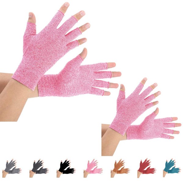 Brace Master Arthritis Gloves 2 Pairs, Compression Glove Support and